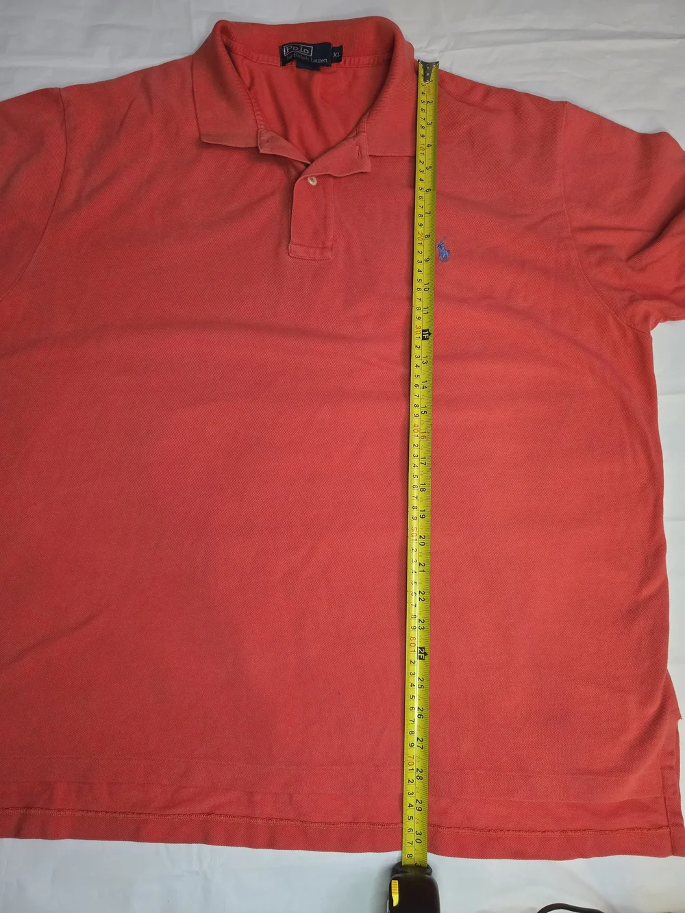Polo by Ralph Lauren Men's Coral Short Sleeve Polo with Blue Pony Size XL